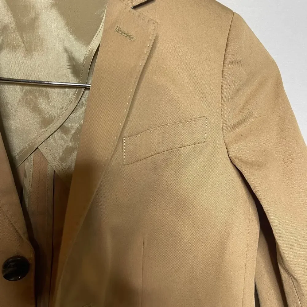 J.Crew Crewcuts Boys' Ludlow suit jacket in Italian chino in Beige Tan sz 8